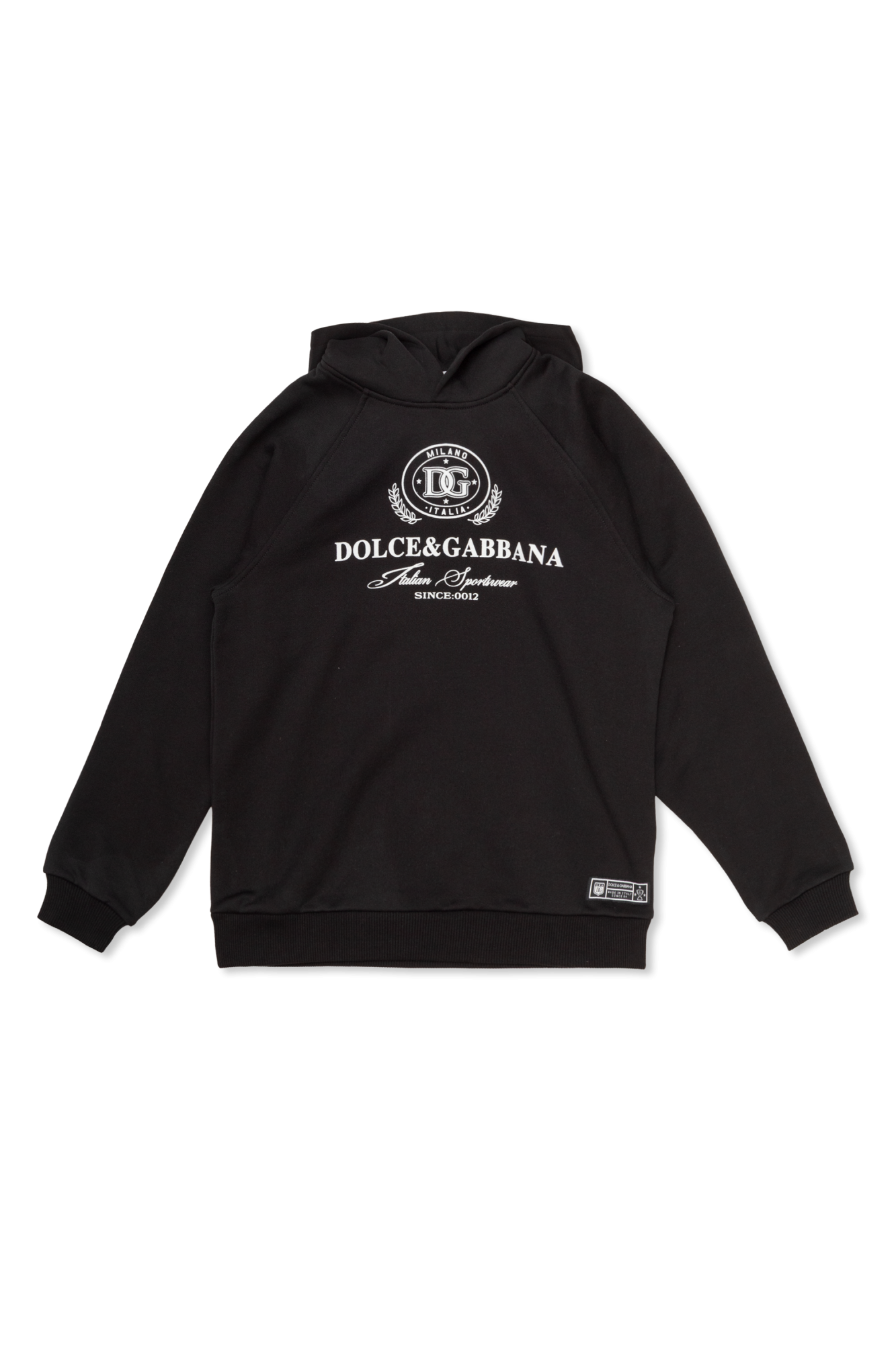 【関税&送料込】Dolce & Gabbana Black Wool Blend Sweatshirt Dolce & Gabbana Dg Felpa Cotton Sweatshirt Black | ONU